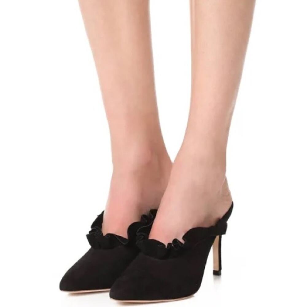 Nib Loeffler Randall Langley Mule Ruffle Heels - image 1